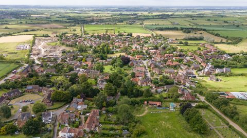 An aerial view of Stathern village in Leicestershire
